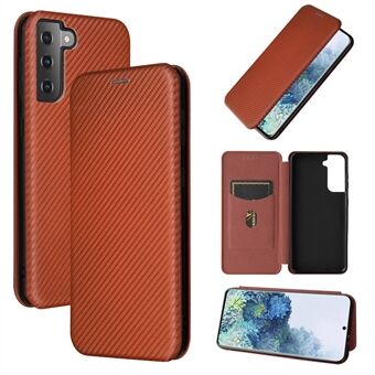 Samsung Galaxy S21 + Leather Shell -hiilikuituautomaattinen korttipidike