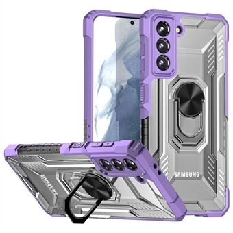 RUGGED SHIELD Putoamista estävä Kova PC + Soft TPU -puhelinkotelon Ring Samsung Galaxy S21 + 5G:lle