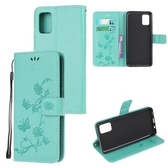 Jälki Butterfly Flowers Nahkainen lompakko puhelimen suojakuori Samsung Galaxy A32 5G / M32 5G