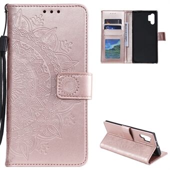 Painettu Mandala Flower Wallet Stand Function Nahkakotelo hihnalla Samsung Galaxy A32 5G:lle