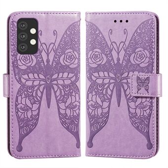 Samsung Galaxy A32 5G Kohokuvioitu ruusu Butterflies kuvio nahka lompakko Stand asia