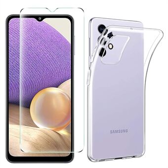 TPU-kotelo karkaistusta lasista näytönsuojalla Samsung Galaxy A32 5G / M32 5G:lle