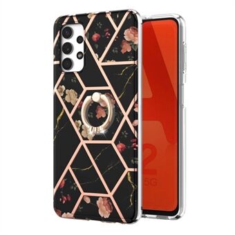 Marmorikuvioinen IMD Design TPU -puhelimen suojakuori Ring Samsung Galaxy A32 5G / M32 5G