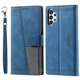 TTUDRCH 004 Phone Case for Samsung Galaxy A32 5G/M32 5G, Splicing Style RFID Blocking Skin-touch Feeling Full Body Coverage PU Leather Magnetic Absorption Folio Wallet Case