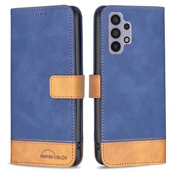 BINFEN COLOR BF Leather Case Series-7 for Samsung Galaxy A32 5G/M32 5G, Folio Flip Wallet and Adjustable Stand Design Style 11 Matte Texture PU Leather Case