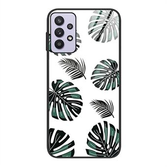 Samsung Galaxy A32 5G/M32 5G Ultra Thin Pattern Printing -puhelinkotelolle Scratch karkaistu lasi+PC+TPU-puhelimen kansi