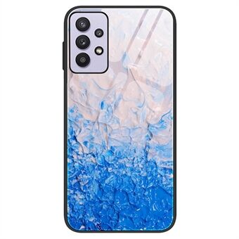 Samsung Galaxy A32 5G/M32 5G Marble Pattern karkaistu lasi + PC + TPU iskunkestävä puhelinkuoren suoja