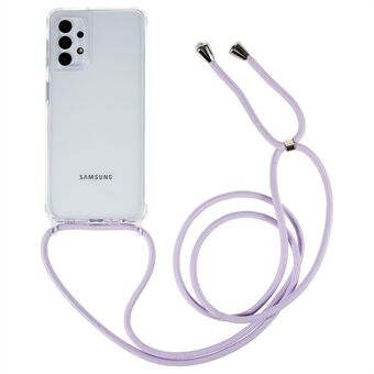 Suojakuori Samsung Galaxy A32 5G / M32 5G, kirkas TPU+akryyli puhelimen takakuori kaulanauhalla