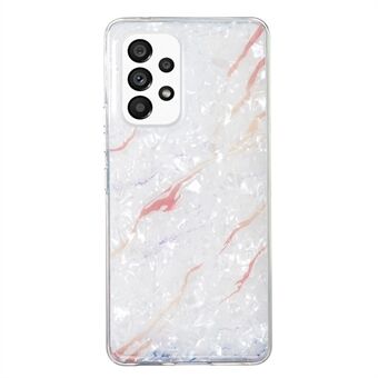 Pehmeä TPU-puhelinkotelo Samsung Galaxy A32 5G / M32 5G , IMD Marble Flower Shell Pattern Iskunkestävä kansi