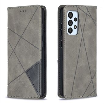 Samsung Galaxy A52 4G/5G / A52s 5G Geometric Pattern Nahkainen Stand Korttitelineen kuori