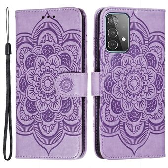 Jälki Mandala Flower Wallet Nahkasuoja Samsung Galaxy A52 4G/5G / A52s 5G Stand Kuori