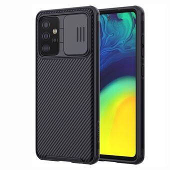 NILLKIN CamShield Pro Kova Iskunkestävä PC-paneeli + TPU-kehys Pudotuksenkestävä Kotelo Kameransuojuksella Samsung Galaxy A52 4G/5G / A52s 5G - Musta