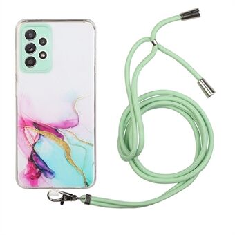 Säädettävä Lanyard Design Marmorikuvioinen Joustava TPU-kotelo Samsung Galaxy A52 4G/5G / A52s 5G