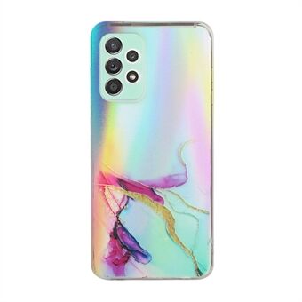 Marmorikuvioinen kohokuvioitu lasermuotoilu Scratch TPU-kotelo matkapuhelimen suojakuori Samsung Galaxy A52 4G/5G / A52s 5G