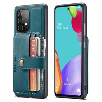 JEEHOOD Samsung Galaxy A52 4G/5G/A52s 5G Nahkapäällysteinen TPU-suojus Scratch Hyvin suojattu irrotettava 2-in-1-lompakko RFID-estopuhelinkotelo