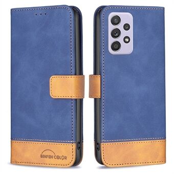 BINFEN COLOR BF Nahkakotelo Series-7 Samsung Galaxy A52 4G/A52 5G/A52s 5G, Style 11 Stand Lompakko Design Putoamista estävä Folio Flip PU-nahkakotelo pehmeällä TPU-sisäkotelolla