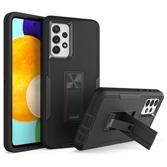 Samsung Galaxy A52 4G/5G/A52s 5G Kickstand Kova PC + Pehmeä TPU-puhelinkotelo autoon kiinnitettävällä metallilevyllä