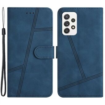 Samsung Galaxy A52s 5G / A52 5G / 4G Skin-Touch Feeling PU-nahkainen Stand Puhelinkotelo Vintage matkapuhelimen suojus hihnalla