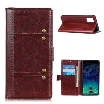 Niitti Interior Lompakko Stand Crazy Horse Texture Nahkakotelo Samsung Galaxy A02s (EU Version)