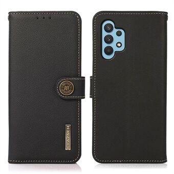 KHAZNEH Wallet -puhelinkotelo Aito nahkainen puhelinkuori RFID-varkaudenestolla pyyhkäisyllä Samsung Galaxy A32 4G:lle