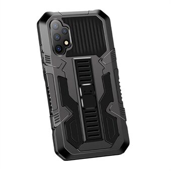 Pioneer Warrior Series PC + TPU Hybrid Heavy Duty Combo Iskunkestävä puhelimen kansi jalustalla Samsung Galaxy A32 4G:lle