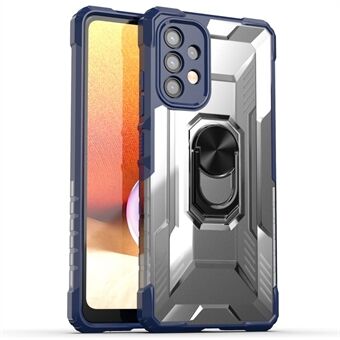 RUGGED SHIELD Ring Kickstand Hard PC + Soft TPU Hybrid Suojakuori Samsung Galaxy A32 4G:lle (EU-versio)