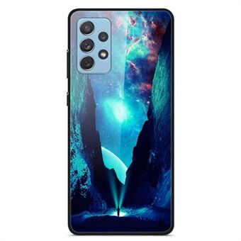 Samsung Galaxy A32 4G (EU-versio) -kuviotulostus Design Puhelinkotelo Kova PC Karkaistu lasi Takaosa + Pehmeä TPU Iskunvaimennussuoja