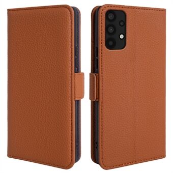 Samsung Galaxy A32 4G (EU-versio) -puhelimelle aito lehmännahkainen Stand , puhelinsuoja Flip Case