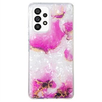 Samsung Galaxy A32 4G (EU-versio) IMD TPU -puhelinkotelolle Marble Flower Shell Pattern -puhelimen kuori