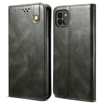 Waxy Crazy Horse Texture Protector Suojakuori TPU + PU-nahkakuori Samsung Galaxy A22 5G:lle (EU-versio)