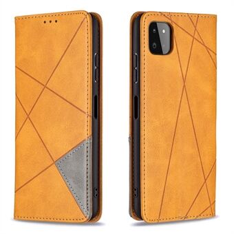 Geometric Pattern Stand Nahkakotelo Korttikotelon kuori Samsung Galaxy A22 5G:lle (EU-versio)