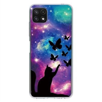 Kirkas kuviotulostus Iskunvaimennus Ohut, pehmeä TPU:n suojaava takakuori Samsung Galaxy A22 5G:lle (EU-versio)