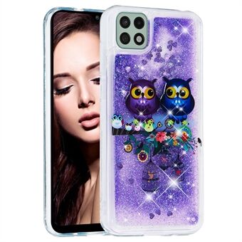 Scratch puhelimen takakuori Glitter Quicksand TPU kuviotulostus puhelimen kuori Samsung Galaxy A22 5G (EU-versio)