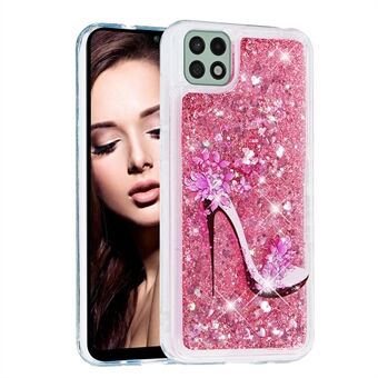 Scratch puhelimen takakuori Glitter Quicksand TPU kuviotulostus puhelimen kuori Samsung Galaxy A22 5G (EU-versio) - High