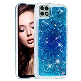 Scratch puhelimen takakuori Glitter Quicksand TPU kuviotulostus puhelimen kuori Samsung Galaxy A22 5G (EU-versio)