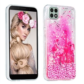 Scratch puhelimen takakuori Glitter Quicksand TPU kuviotulostus puhelimen kuori Samsung Galaxy A22 5G (EU-versio)