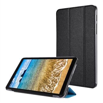 Silkkitekstuurinahkainen kolminkertainen Stand Samsung Galaxy Tab A7 Lite 8,7 tuumalle