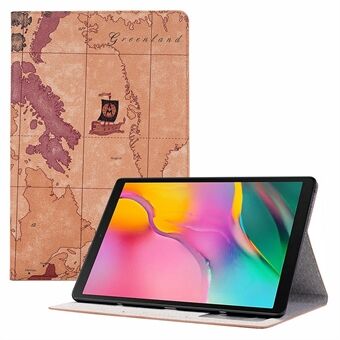 Map Pattern Nahkainen lompakko Tablettijalusta Stand Kuori Samsung Galaxy Tab A7 Lite 8,7 tuumalle