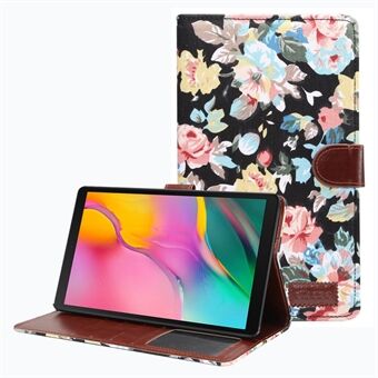 Magneettinen PU-nahkainen kukkakangas Skin Lompakko Pehmeä kumifolio Stand kansi Samsung Galaxy Tab A7 Lite 8,7 tuuman SM-T220 (Wi-Fi)