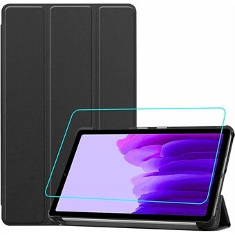 Ohut, kevyt kolminkertainen Folio Stand Cover PU-nahkakotelo näytönsuojalla Samsung Galaxy Tab A7 Lite 8,7 tuumalle