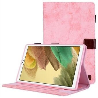 Kangaskuvioinen nahkajalusta tabletin suojus Samsung Galaxy Tab A7 Lite 8,7 tuuman SM-T220 (Wi-Fi)/SM- Stand