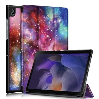 Kuviotulostus Kolminkertainen Stand Kova PC Pehmeä PU-nahkainen iskunkestävä suojakuori Samsung Galaxy Tab A7 Lite 8,7 tuuman SM-T220:lle (Wi-Fi)