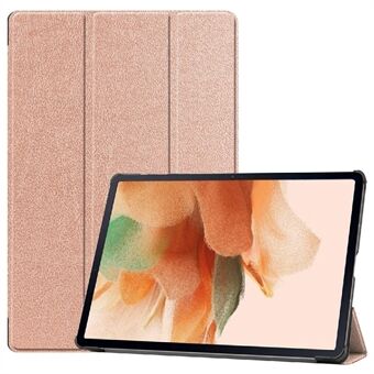 Täysi suojaus vakaa kolminkertainen Stand Stand Design nahkakotelo Samsung Galaxy Tab S7 FE SM-T730/SM-T736