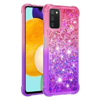 Gradient Quicksand TPU nestettä virtaava Sparkle Case Iskunkestävä puskurin suojus Samsung Galaxy A03s:lle (166,5 x 75,98 x 9,14 mm)