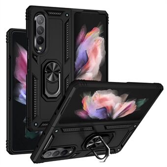 Ring Kickstand Design Putoamista estävä PC + TPU + Metallihybridipuhelimen kuori Samsung Galaxy Z Fold3 5G:lle