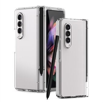 PU-nahkapäällysteinen PC saranoitu suojus Folio Flip Full Protection -puhelinkotelo, jossa kynäpidike ja karkaistu lasi näytönsuoja Samsung Galaxy Z Fold3 5G:lle