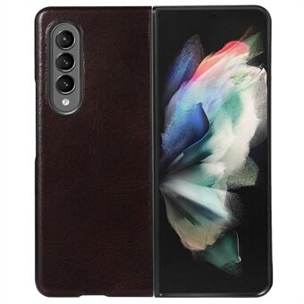 Samsung Galaxy Z Fold3 5G Crazy Horse Texture -puhelimelle aito lehmännahkapäällysteinen puhelinkotelo Hybrid PC + TPU-suojus