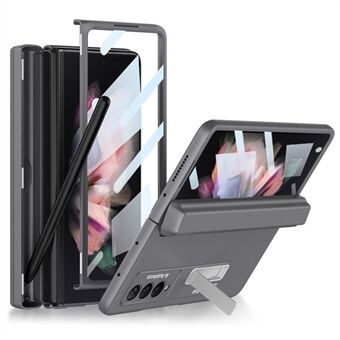 GKK kova PC-puhelimen suojakuori Samsung Galaxy Z Fold3 5G:lle, Kickstand Design taitettava puhelinkotelo karkaistulla lasikalvolla ja kynäpaikalla