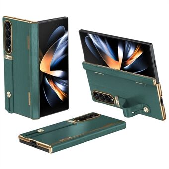 Tässä on suomennos: 

Samsung Galaxy Z Fold3 5G -kotelo jalustalla rannekkeella nahka+PC kova puhelinkotelo