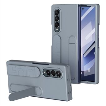 Samsung Galaxy Z Fold3 5G Kuori karkaistulla lasikalvolla Kickstand Ranneke PC+Silikoni Puhelimen Suojaus